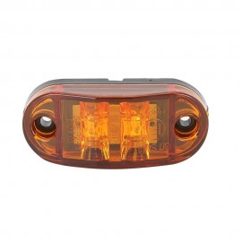 Amber LED Oval Side Marker Light 12v
